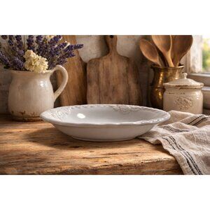 Christian Dior French Country Rose VTG 90s Soup White Bowl 8" Japan Ceramic